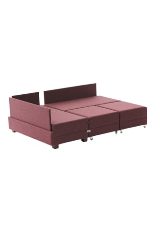 Canapé 4 places d'angle gauche convertible Fly Corner Sofa Bed Left - Bordeaux - En tissu