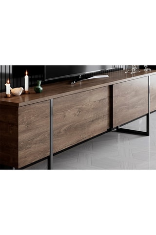 Meuble TV 2 abattants Luxe - 180 x 30 x 50 cm