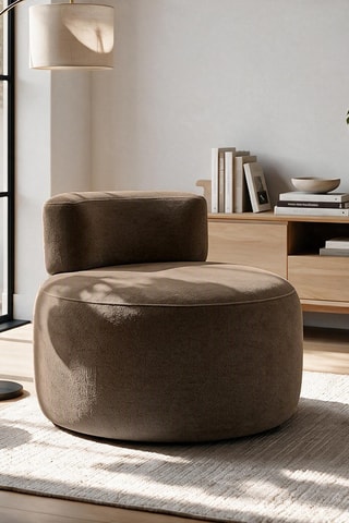 Fauteuil  Ellipse - Marron - Toucher doux