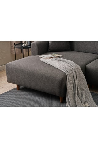 Canapé 3 places d'angle gauche convertible Mane Left - Anthracite - En tissu