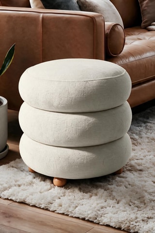 Pouf  Ottavia - Beige -  Toucher doux