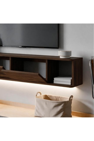 Meuble TV 2 abattants  Twist LED - 160 x 29 cm