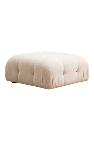 Canapé d’angle droit modulable Bubble - Crème - 4 places - Revêtement en tissu