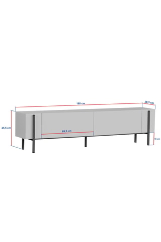 Meuble TV 2 portes Nexus - 180 x 45 x 30 cm