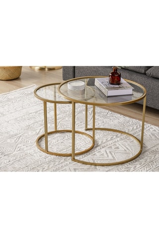 Table basse en verre Belarus - 60 x 43 x 60 cm