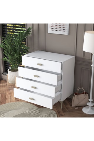 Commode 4 tiroirs - 85,6 x 90,7 x 45 cm