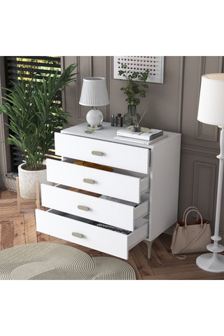 Commode 4 tiroirs - 85,6 x 90,7 x 45 cm