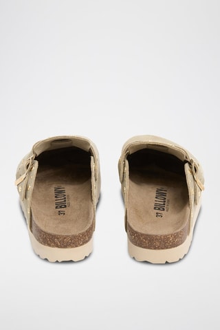 Leren Clogs - Kaki
