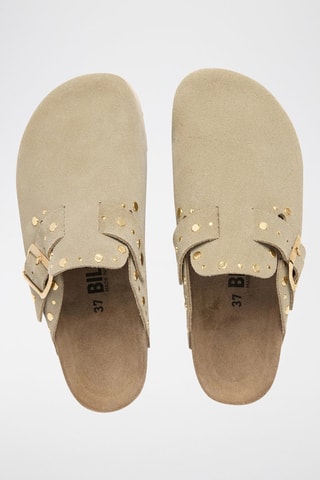 Leren Clogs - Kaki