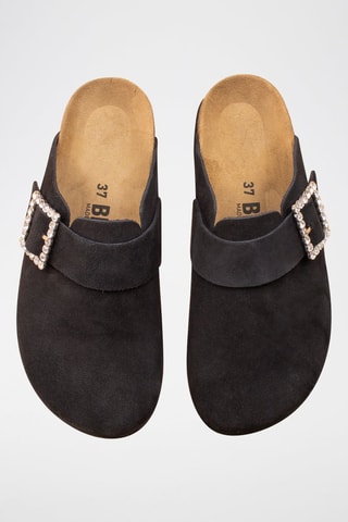 Nubuck Clogs - Zwart