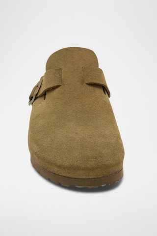 Sabots en cuir - Kaki