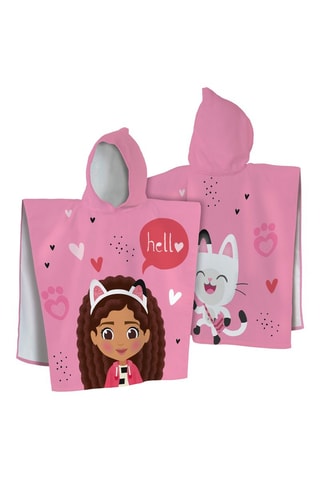 Poncho de baño con capucha La casa de muñecas de Gabby - Rosa