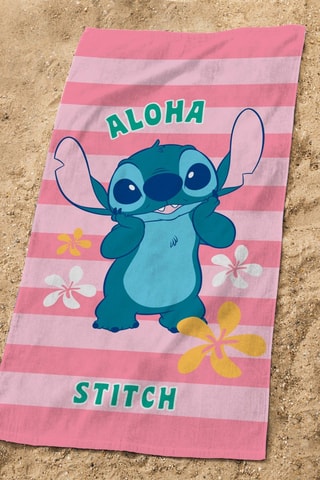 Toalla de playa Stitch Lilo y Stitch Disney - Rosa - 70 x 120 cm