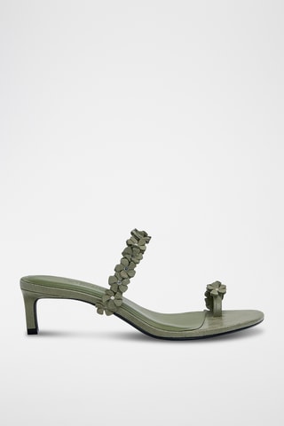 Sandales à talons - Kaki