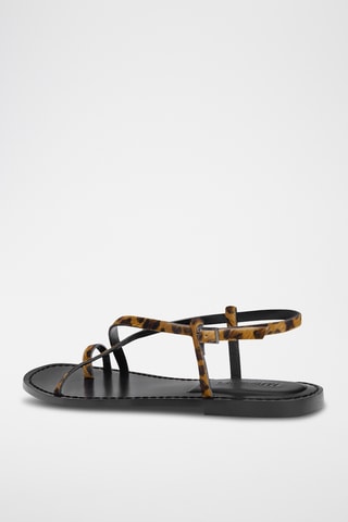 Sandales en cuir - Noir