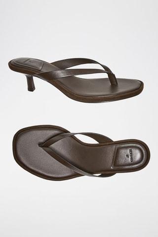 Sandali con tacco - Marrone