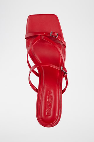Sandales à talons - Rouge