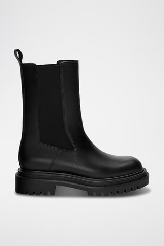 Bottines Chelsea en cuir - Noir