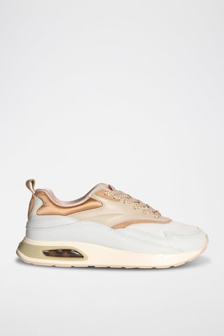 Leren Sneakers Evolution - Wit en Beige
