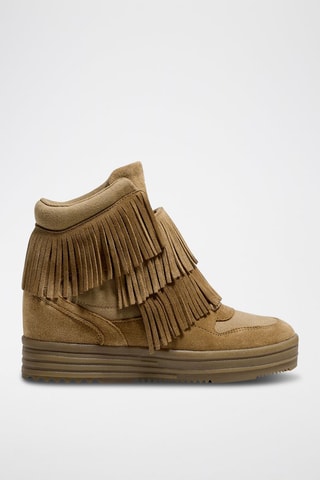 Baskets montantes en nubuck - Marron