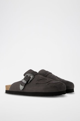 Leren Clogs - Grijs