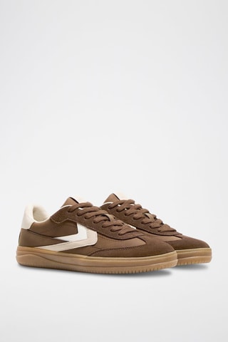 Baskets - Marron foncé et blanc