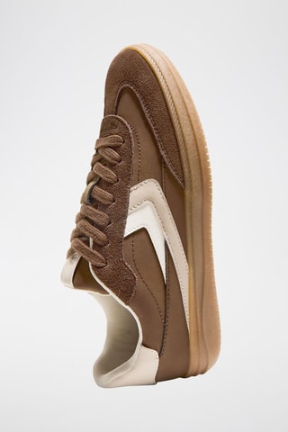 Baskets - Marron foncé et blanc