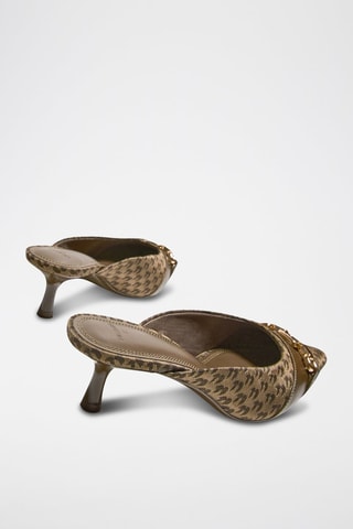 Mules à talons - Marron et marron clair