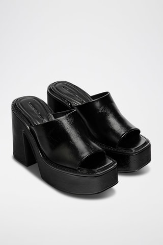 Mules à talons Noir