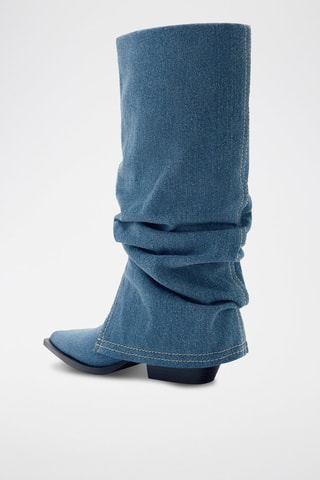 Stivali effetto trompe-l’œil in jeans - Blu