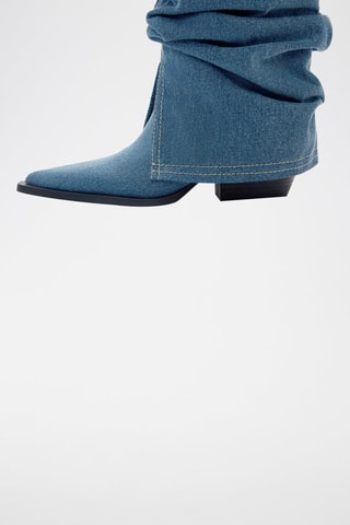 Stivali effetto trompe-l’œil in jeans - Blu