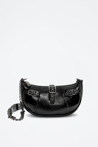 Sac bandoulière verni - Noir