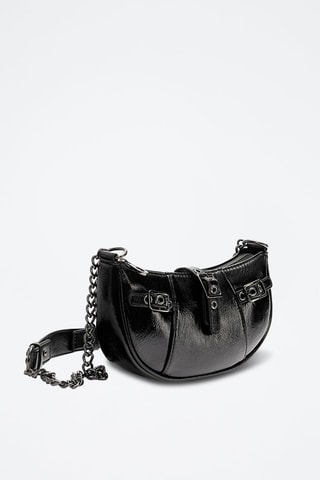 Sac bandoulière verni - Noir