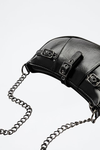 Sac bandoulière verni - Noir