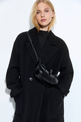 Sac bandoulière verni - Noir