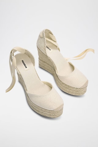Espadrilles met Sleehak - Beige