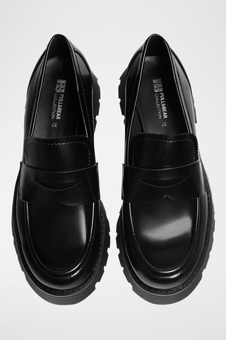 Platform Mocassins - Zwart