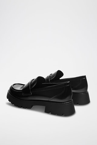 Platform Mocassins - Zwart