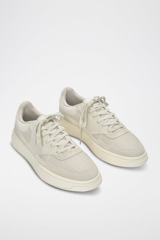 Baskets en nubuck - Blanc cassé