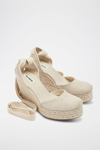 Espadrilles met Sleehak - Beige