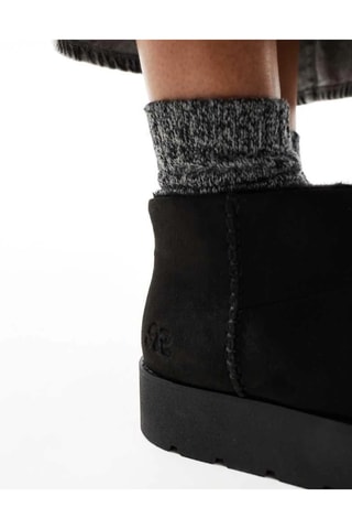 Bottines plateformes fourrées - Noir