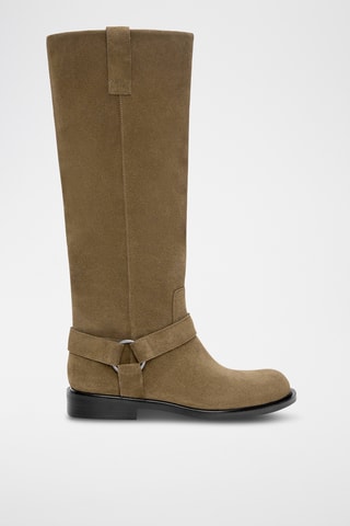 Bottes en nubuck - Beige