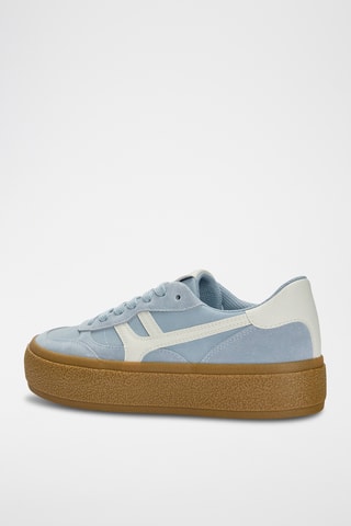 Nubuck Sneakers - Hemelsblauw - Pull & Bear