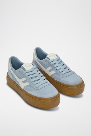 Nubuck Sneakers - Hemelsblauw - Pull & Bear