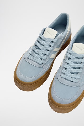 Nubuck Sneakers - Hemelsblauw - Pull & Bear