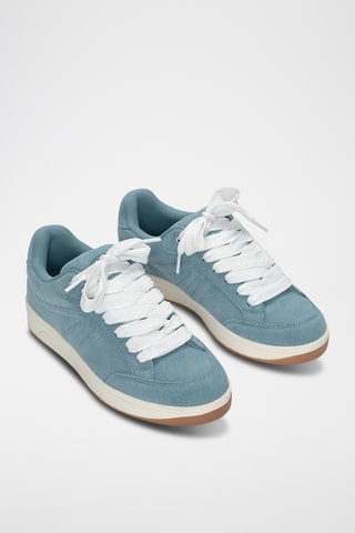 Nubuck Sneakers - Lichtblauw - Pull & Bear
