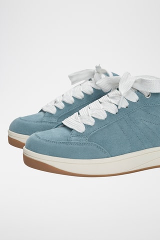 Nubuck Sneakers - Lichtblauw - Pull & Bear