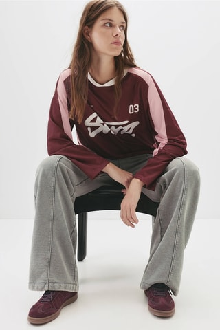 Leren Sneakers - Bordeauxrood - Pull & Bear
