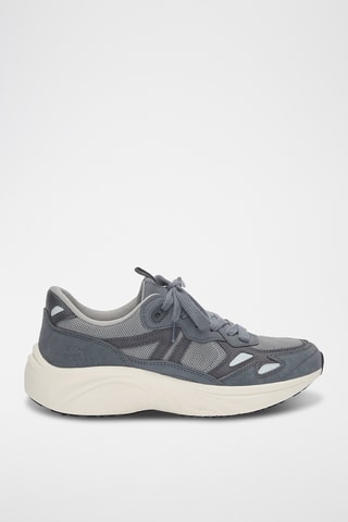 Leren Sneakers - Donkergrijs - Pull & Bear