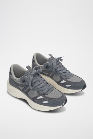 Leren Sneakers - Donkergrijs - Pull & Bear